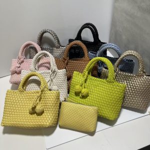 Túi xách dệt màu Macaron - 图片 2