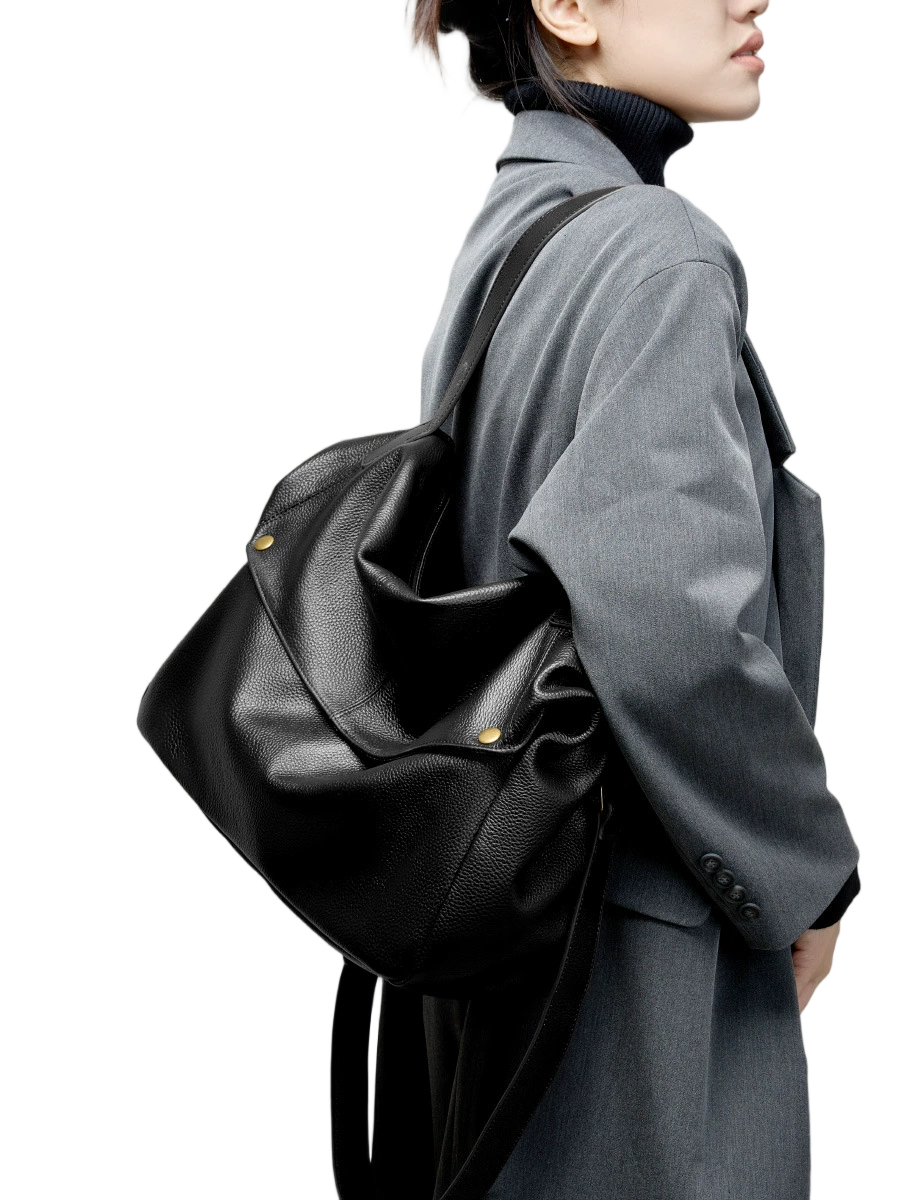 Cặp Tài Liệu Da Bò Thật FREYA, Túi Tote Sức Chứa Lớn, Túi Đeo Vai Đơn Giản, Dành Cho Nữ, Túi Đeo Chéo Thường Ngày - 图片 2