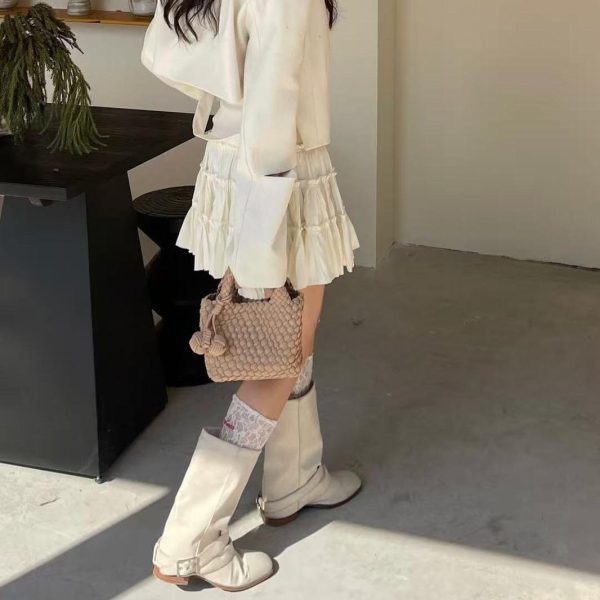 Macaron dệt Tote Bag