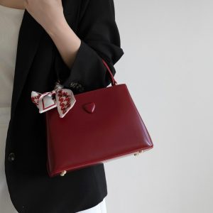 Túi xách công suất lớn màu đỏ cao cấp - 图片 3