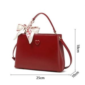 Túi xách công suất lớn màu đỏ cao cấp - 图片 9
