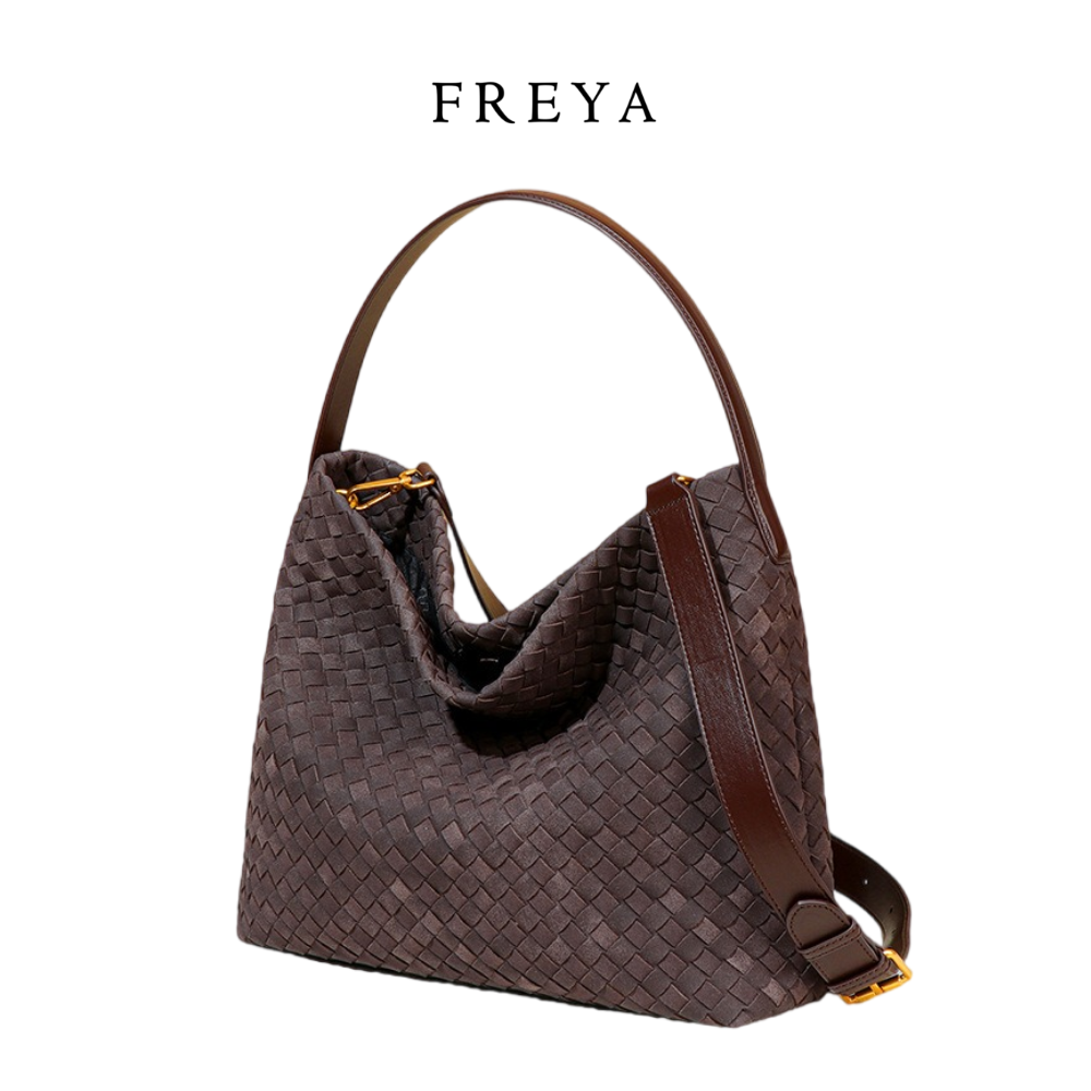 Suede Da Dệt Tote Túi (34*29*11 CM) - 图片 4