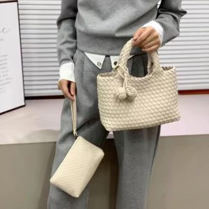 Túi xách dệt bằng da mềm - 图片 7