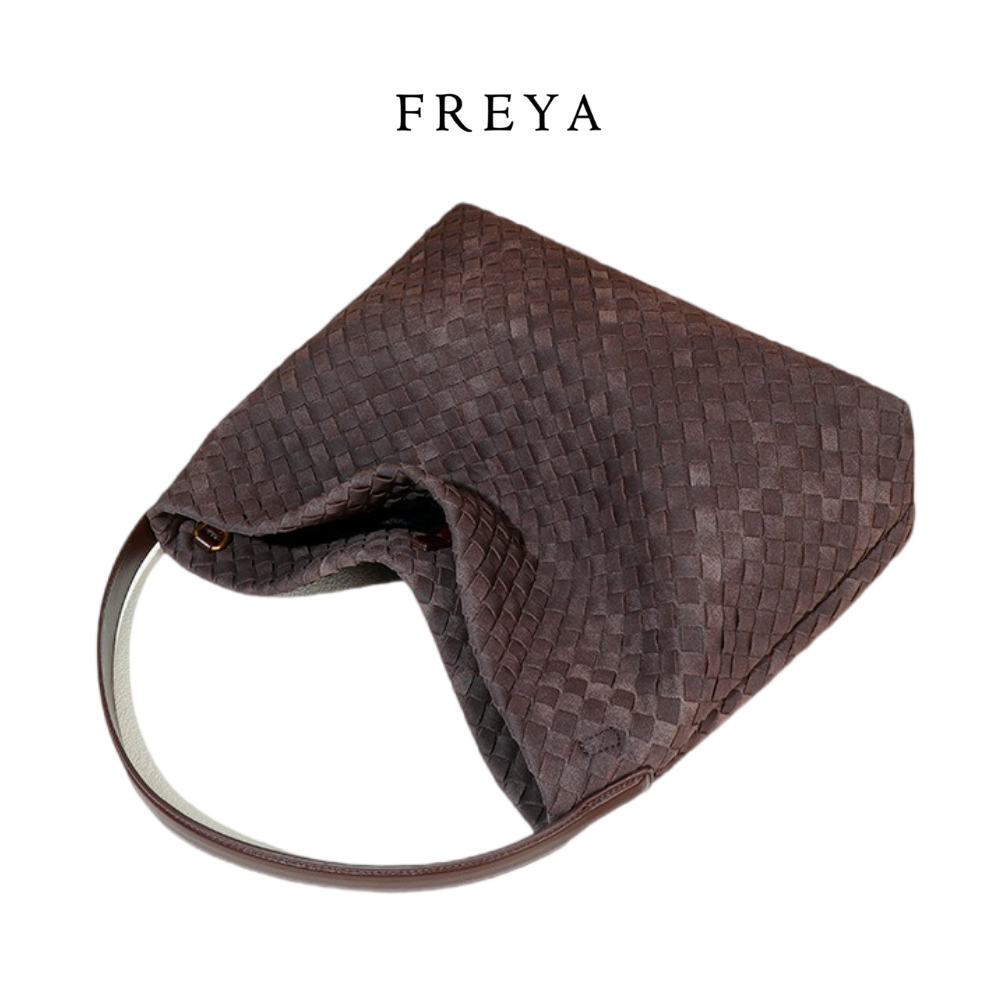 Suede Da Dệt Tote Túi (34*29*11 CM) - 图片 3