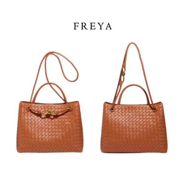 Kích thước lớn da dệt túi xách (32*17*20 cm)