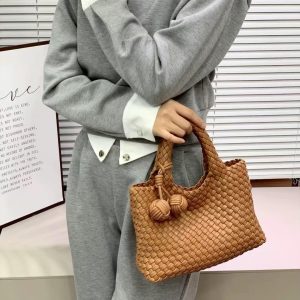 Túi xách dệt bằng da mềm - 图片 8