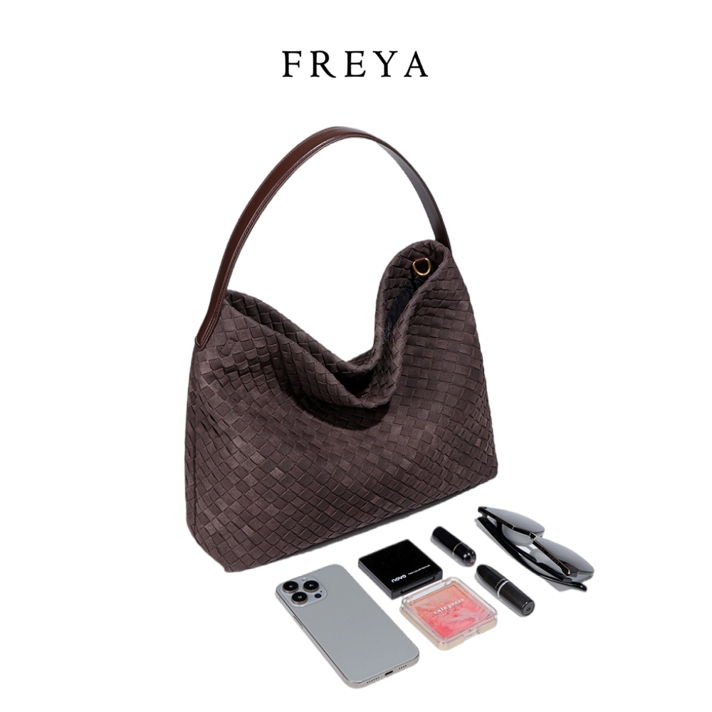 Suede Da Dệt Tote Túi (34*29*11 CM) - 图片 2