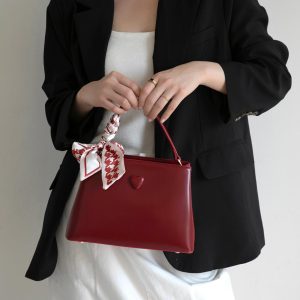 Túi xách công suất lớn màu đỏ cao cấp - 图片 6