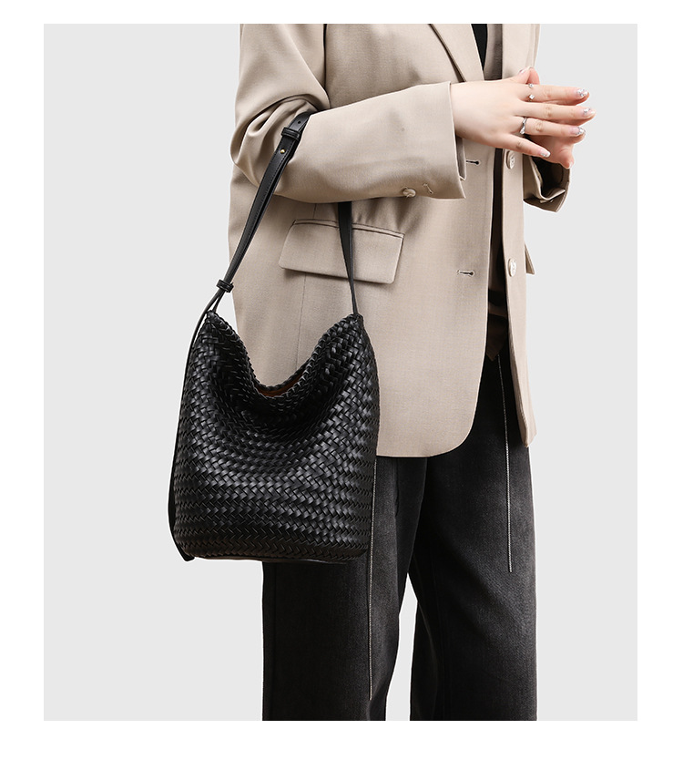 Túi dệt bằng da công suất lớn - 图片 8