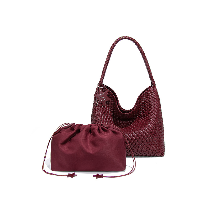 Túi dệt bằng da công suất lớn - 图片 12