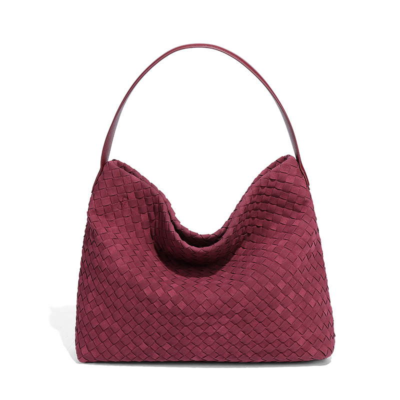 Suede Da Dệt Tote Túi (34*29*11 CM) - 图片 14