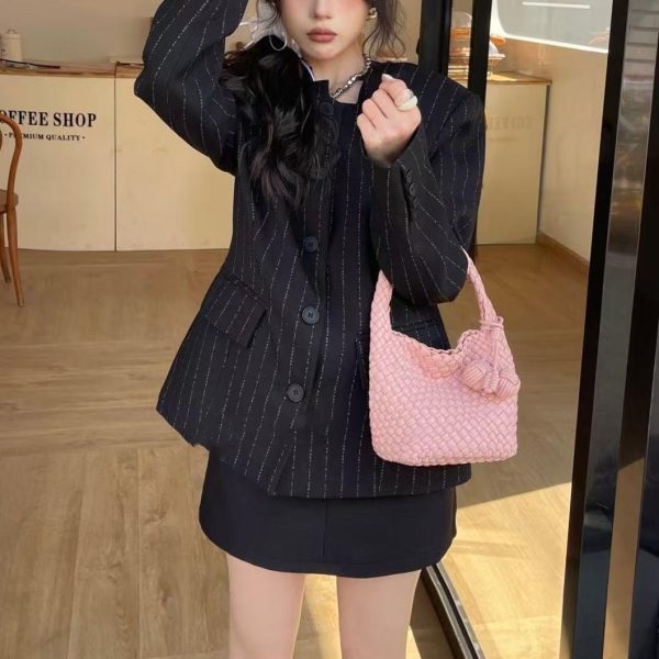 Phụ nữ mềm da dệt túi