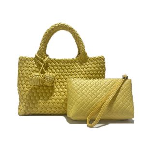 Túi xách dệt màu Macaron