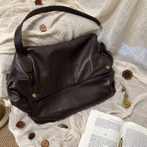 Cặp Tài Liệu Da Bò Thật FREYA, Túi Tote Sức Chứa Lớn, Túi Đeo Vai Đơn Giản, Dành Cho Nữ, Túi Đeo Chéo Thường Ngày - 图片 4