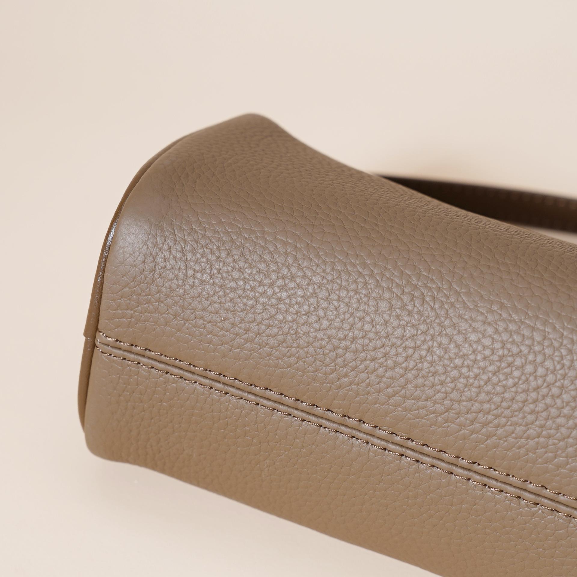 Túi da bò Boston đơn giản cho phụ nữ - 图片 8