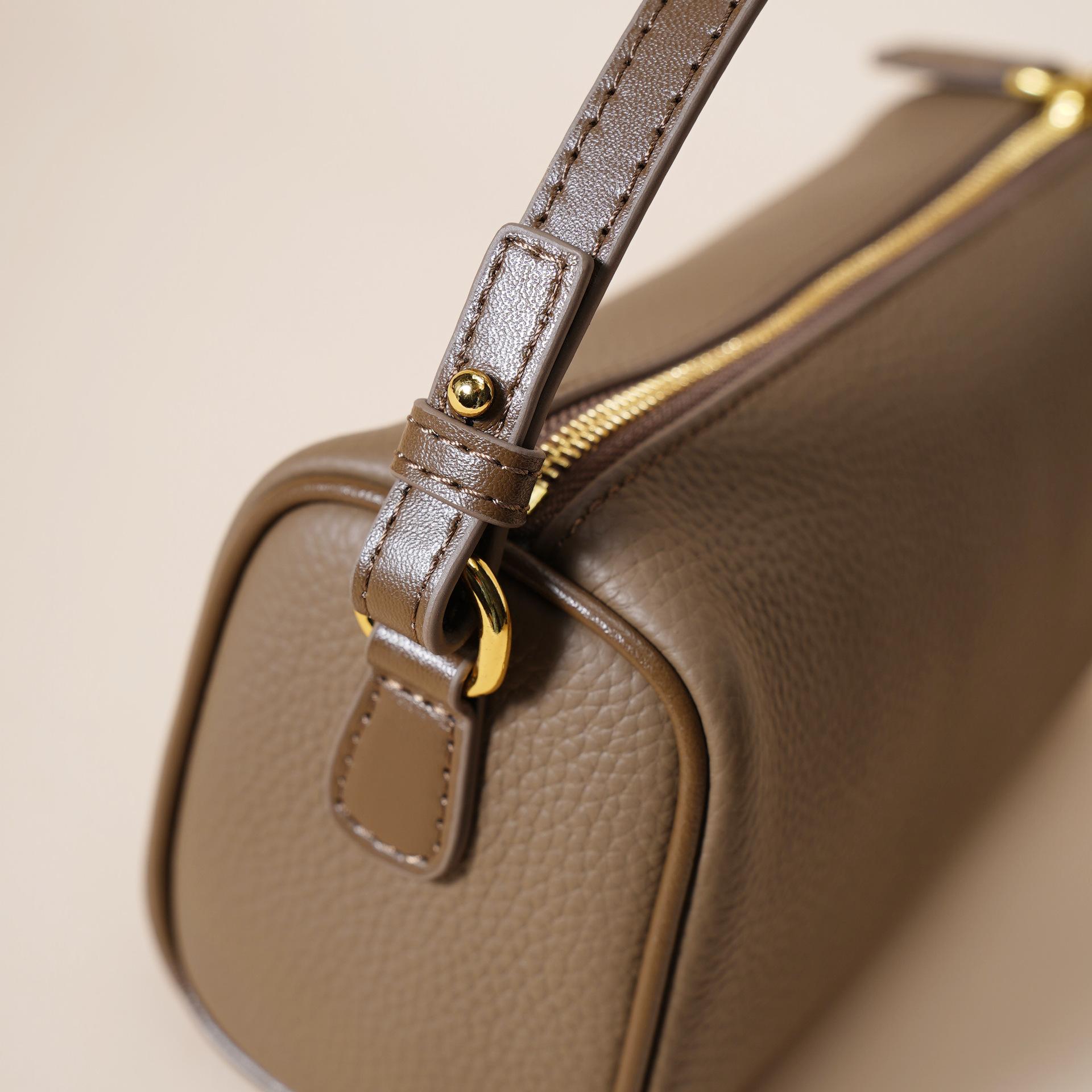 Túi da bò Boston đơn giản cho phụ nữ - 图片 5